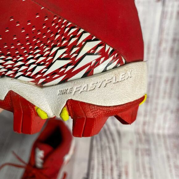 Nike Red Fast Flex Men Cleats Sz 8 - Picture 5 of 8